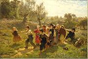 august malmstrom The Game Sweden oil painting artist